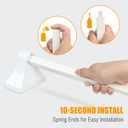 24 Inch Replacement Towel Bar for Ceramic Holder - Spring Loaded Adjustable Plastic Towel Rod for Porcelain Holders, No Demolition Installation, Rental & Vintage Bathroom Friendly