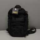 OZUKO Multipurpose Sling Bag for Men, Large Capacity Crossbody Shoulder Bag Waterproof Sling Chest Backpack with Tripod Holder Fit for Outdoor Travel Photography (Black)