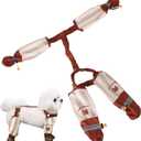 Anti Dirt Pants for Dogs Outdoor Dust-Proof Dog Pants Waterproof Boot Rain Boots with Suspender Anti-Slip Dog Paw Protector Shoes Adjustable Anti-Slip Boots for Walking Hiking (Large)