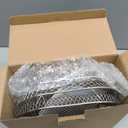 Dual-Layer Air Fryer Rack Set with Elevated and Regular Support Legs. 304 Stainless Steel Mesh Baskets, Square Air Fryer Accessories for Cosori, Instant Vortex, Chefman, Ninja Foodi Grill.