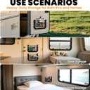 Campervan Bungee Storage Pouch  Elastic Cord Net Organizer with Wood Frame, RV Van Motorhome Interior Wall-Mounted Storage Solution (2Pcs 8.6" x 12")