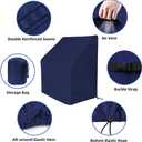600D Fade and Tear Resistant Boat Center Console Cover,Heavy-Duty Waterproof and UV Protection Trailerable Boat Console Cover with Windproof Strap, Navy (Large Size up to 40"L X 46"W X 45"H)