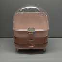 Makeup Organizer Countertop, Skincare Holder Bathroom Counter Organizer, Storage Box Cosmetic Display Cases, Teen Girl Gifts Make up Organizers for Vanity, Dresser (Pink) | Skincare Holder, Teen Girl Gifts, Trendy Stuff, Make up Organizers