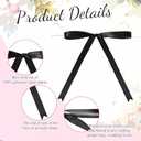 Riceshoot 50 Pcs Twist Tie Bows 5x7 Inch Satin Ribbon Bows for Gift Wrapping Cake Treat Bags Craft DIY Gift Wedding Baby Shower Birthday Party Decorations(Black)