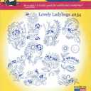 Lovely Ladybugs Aunt Martha's Hot Iron Embroidery Transfer