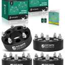 YHTAUTO 5x4.75 to 5x5.5 Wheel Adapters 2 Inch Compatible with Chevrolet, GMC, Cadillac, Pontiac, Tire Adapters w/ 12x1.5 & 12.9 Grade Studs, 74.1mm Center Bore 5 Lug 4PCS Black