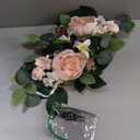 WEIERYUE(Pack of 2 Artificial Flowers Decorations,Artificial Arch Backdrop Garlandfor Ceremony Party Reception Entrance Welcome Easel Door Floral Decor Wall Home Entryway Outdoor(Bean Paste Powder)