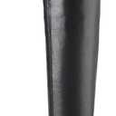 DREAM PAIRS Women's Thigh High Boots Over The Knee Heels Long Sexy Pointed Toe Boots (8.5, Black/Pu)