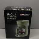 MUELLER HOME 12-Cup Drip Green Coffee Maker, Borosilicate Carafe, Auto-Off, Reusable Filter, Anti-Drip, Keep-Warm Function, Clear Water Level Window, Green Kitchen Accessories & Décor