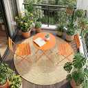 IDEALHOUSE Bistro Table and Chairs Set of 2, 3-Pieces Patio Bistro Set, Folding Design, No Assembly Need, Outdoor/Indoor Outdoor Patio Furniture Set for Balcony Yard Garden, Orange