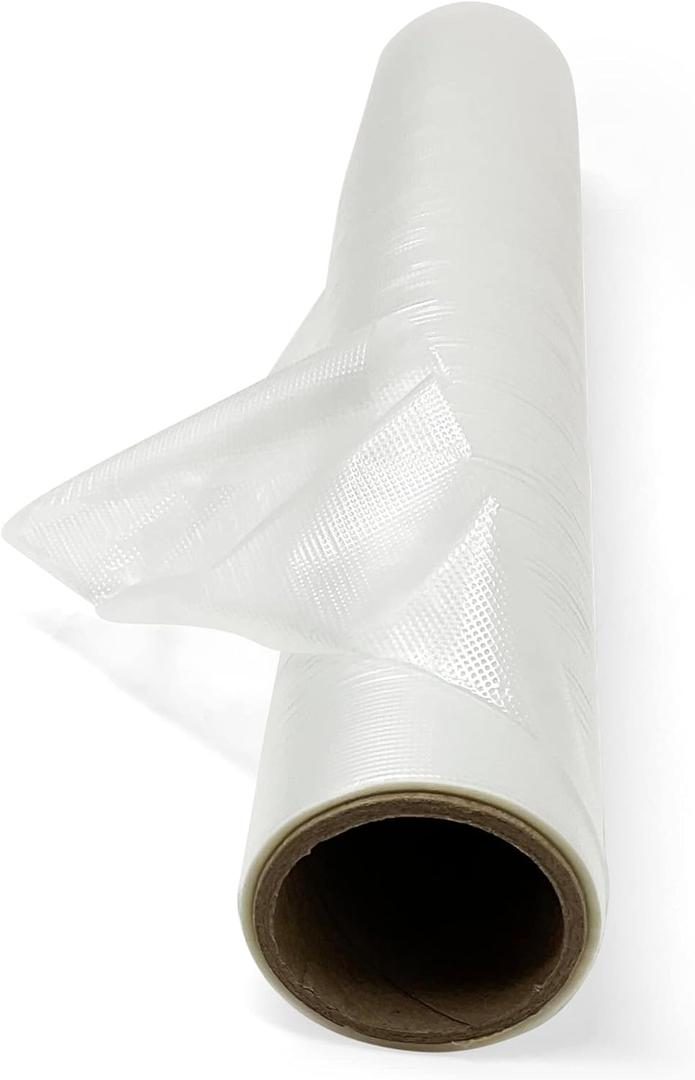 H.B.I. Products Wash Away Water Soluble Embroidery Stabilizer & Topping Roll 12" x 15 Yards, Clear Dissolving Film for High-Pile Fabrics, Machine & Hand Embroidery