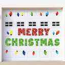 Christmas Garage Door Decorations Stickers Christmas Light Bulb Window Clings Christmas Cute Light Bulb Wall Stickers Holiday Xmas Garage Door Porch Decals(Light Bulb)