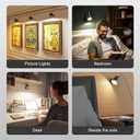 Wall Mounted Lights LED Reading Lights with Clip,Wall Lamp Sconces with Rechargeable Battery Operated,3 Color&Dimmable Touch and Remote Control,Cordless wall lights for living room,bedroom (black, 2)