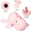 IdeaMeme 22" 3.5 lbs Weighted Dino Stuffed Toys, Cute Animals Plushie Dolls Pillow Gifts for Kids Adults (Pink)