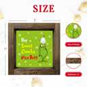 Funny Christmas Decorations, Christmas Wooden Sign for Home Bathroom Decor, Holiday Art Prints with Wood Frame, Xmas Tiered Tray Decor Party Supplies, White Elephant Gifts Stocking Stuffer, 7x7 Inch (Sweet)