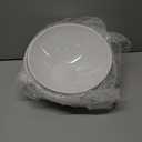 Sawysine 4 Pack 36 oz Melamine Angled Serving Bowls 10 Inch Slanted Salad Bowls White Melamine Bowl for Fruit Snacks Chip Candy Pasta Cereal Soup Prep Restaurant Holiday Wedding Party