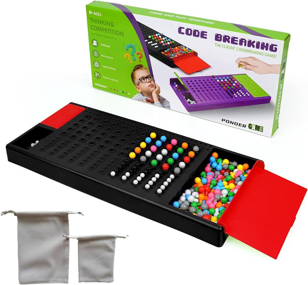Game Code Breaking Family Board Game Code Breakers STEM Game Brain Exercise Logic Development Toys for Boys & Girls Ages 8 Years and up (Black)