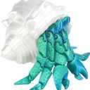 LUKIXTE 3D Printed Hermit Crab, Full Articulated Flexible Hermit Crab, Realistic Sea Creature, Relief Anxiety, 3D Printed Animals, Home and Office Decorate, Ocean Lovers(Green)