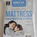 Waterproof Nylon Plastic Double Mattress Cover  35"x74"x7.8", PEVA Protective, Disposable & Eco-Friendly, Perfect for Dorms, Hotels, Storage, Moving (Full)