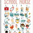 School Nurse Sign, School Nurse Thank You Gift, Decorative Hanging Wood Plaque for Wall, Rustic Door Hanger, Farmhouse Wall Sign, School Health Office Wall Decor, Appreciation Gift for Nurse
