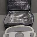 Sitlais Portable Electric Heated Lunch Warmer Box for Work  Stainless Steel Bento Box Adult, Plug In Food Heater for Car 12V 24V 110V, Self Heating Meal Box for Men and Women (Gray)