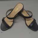 DREAM PAIRS Women's Two Strap Open Toe Low Block Chunky Heels Sandals Dress Pumps Casual Summer Mules Shoes