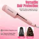 Curling Iron Crimper Hair Tool - ZWIKAGEF Hair Crimper Curling Wand, Curling Iron with Ceramic 3 Barrel for Short Hair Women, Dual Voltage, Anti-Scald, 1.25 Inch