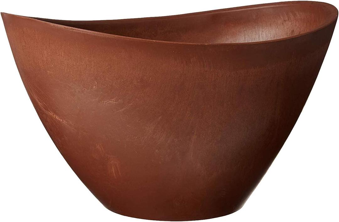 PSW YB41TC Swoop Pot, 16 by 12 by 9-Inch, Terra Cotta