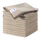 MR.SIGA Microfiber Cleaning Cloths, All-Purpose Surface Microfiber Towels, Streak Free Cleaning Rags, Pack of 12, Wheat, Size 32 x 32 cm(12.6 x 12.6 inch)
