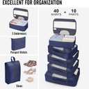 Veken 10 Set Packing Cubes for Travel Essential, Suitcase Organizer Bags in 4 Sizes, Carry-On Luggage Accessories with Large Laundry & Hanging Toiletry Bag, Must-Have for Airplane, Road Trip & Camping