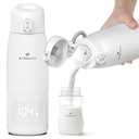 Portable Bottle Warmer for Travel & Night Feeding, Baby Milk Warmer with Built-in Sterilizer, 70 Sec Breast Milk Warming, 2 Min Formula Water Heating, 14,000mAh Battery, 15+ Feeds, 17 oz Capacity