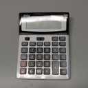 Desk Calculator 12 Digit Extra Large LCD Display, Touch Comfortable with Big Buttons, PXY Two Way Power Battery and Solar Standard Function Office Calculators