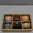 Teacups, Sake Cups Handmade Ceramic Mug Set 2.5 oz (Approx. 70.9 g) 6 Color Earthenware Teacups, Sake Cups (Set of 6)