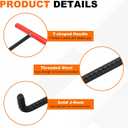 PATIKIL 2 Pcs Manhole Hook 18" T-Shaped Lid Manhole Cover Lifter Black