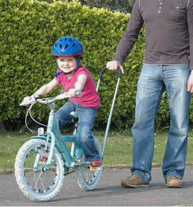 Balance Buddy Kids Bike Parent Adjustable Training Aid Safety Grab Handle Pole
