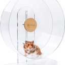 Niteangel Silent Hamster Exercise Wheel - Dual-Bearing Quiet Spinning Acrylic Hamster Running Wheel for Hamsters, Gerbils, Mice, Degus, or Other Small Animals (Large - Wider Version)