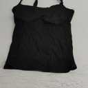 Womens Corset Tank Tops Sexy Slim Fit Adjustable Spaghetti Strap Tank Top Summer Square Neck Skinny Camisole Tops (Small, Black)