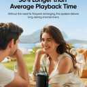 Portable Bluetooth Speaker with Lights, Stocking Stuffers, Powerful Crystal Clear Sound, IPX5 Waterproof, All Day Playtime, BT 5.3, TWS Paring, Small Wireless Speaker for Outdoor, White Elephant Gifts (Black)