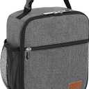 Femuar Lunch Box for Men Women Adults Small Lunch Bag for Office Work Picnic - Reusable Portable Lunchbox, Charcoal Grey