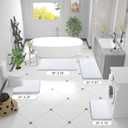 OLANLY Large Bathroom Rugs 70x46, Extra Soft Absorbent Chenille Bath Rugs, Rubber Backing Quick Dry, Machine Washable Bath Mats for Bathroom Floor, Tub and Shower, Home Decor Accessories, White