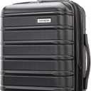 Samsonite Omni 2 Global Carry-On Spinner Luggage - Compact Size For International Travel - Airline-Approved - Features Expandable Polycarbonate Shell, 360 Wheels, USB Power Hub - Charcoal - Black