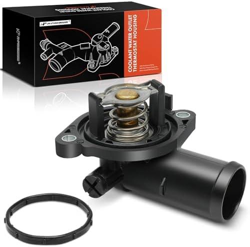 A-Premium Engine Coolant Thermostat Housing Assembly with Gasket Compatible with Jeep Cherokee & Dodge Grand Caravan, Journey, Avenger & Chrysler Town & Country, 200 & Volkswagen Routan & Ram