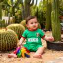 Baby Girl Soccer Clothes Baby Boys Romper Toddler Soccer Outfit Infants Jumpsuit Cute Comfortable 0-24 Months (Mexico-green)
