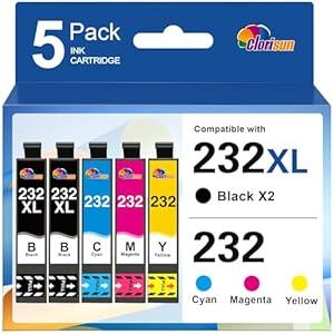 232 232XL Ink Cartridges Combo Pack Compatible for 232XL Ink Cartridges XP-4200 Printer Ink Cartridges XP-4205 WF-2930 WF-2950 Printer (1Black 1 Cyan 1 Magenta 1 Yellow, 4 Pack)