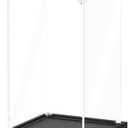 JUJOMAT Acrylic Display Case for Collectibles Clear Acrylic Display Box for Lego Action Figures Doll Hobby, Dustproof Stackable Storage Case, Assembly Required, Black Base (5.5 x 5.5 x 9.5 inches)