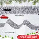 2 x MoDooris Christmas Village Accessories Christmas Village Street Mat Brick Decorations Snow Cobblestone Road Mat for Miniature Village Landscape Home Garden 4.7 x 78.74 Inch (Cobblestone Style) (1 Pack)
