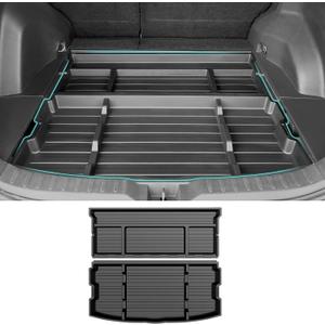 Hidden Trunk Organizer Tray Compatible with 2019-2025 Toyota RAV4 LE XLE XSE Hybrid (Not Prime), Hidden Toolbox Storage Box Fit for RAV4 Trunk Cargo Divider Accessories