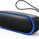 LENRUE Bluetooth Speakers, Waterproof Portable Speakers with TWS, 24 Playtime, Stereo Sound, Wireless for Home Shower Pool Beach Outdoor (Black)