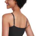 GXXGE Womens' Sports Bra Longline Wirefree Padded with Medium Support Fitness Workout Running Shirts Yoga Tank Top (M)