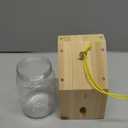 Carpenter Bee Trap for Outside - Shed Style Nature Hanging Wood Trap for Outdoor with Removable Bee Vault Plastic Jar (1 Pack)